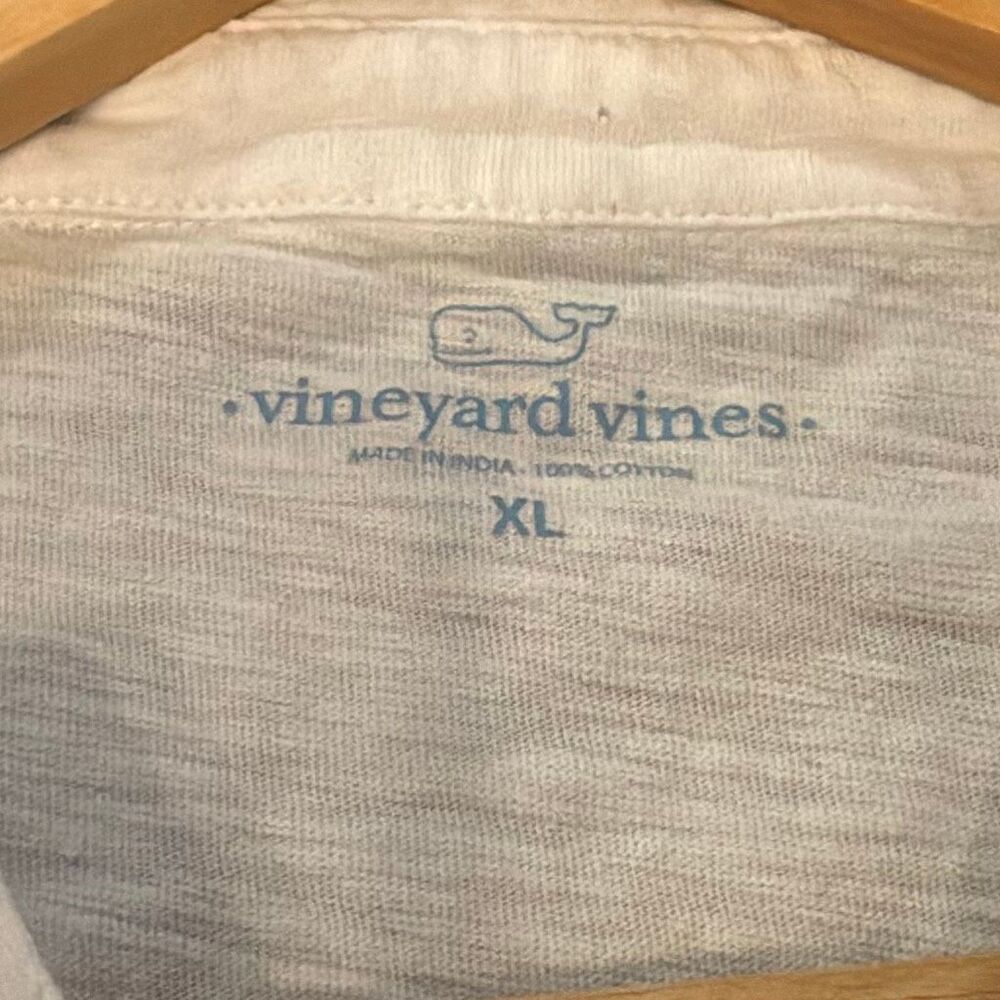 Vineyard Vines White Cotton Popover Top | Whale Logo | Size XL | Coastal Classic - Picture 8 of 9